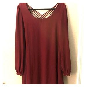 Maroon Chiffon dress